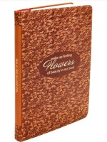 Книжка записная А5 96л.б/лин.CLZ Мелкий растительный узор коричн.кожзам тисн.