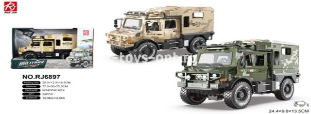 Машина инерционная светомузыкальная Грузовик Военный, 29*19см