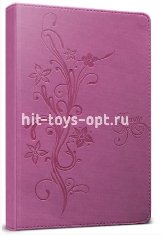 Записная книжка А5 160 л. ЭЛЕГАНТНЫЙ УЗОР-12 ТМ«Collezione» кожзам. тиснение, розовая