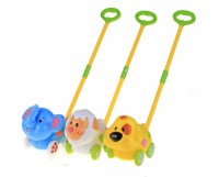 Каталка забавные животные на палочке 3 вида