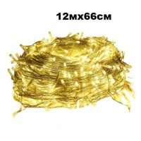 Бахрома мелкий диод белый провод (IP44) 12мх66см(255л),дл шнура 1.5м,  Теплый Белый + Теплый Белый М