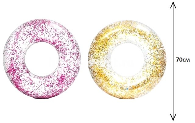 Надувной круг Прозрачный Блеск 70 см