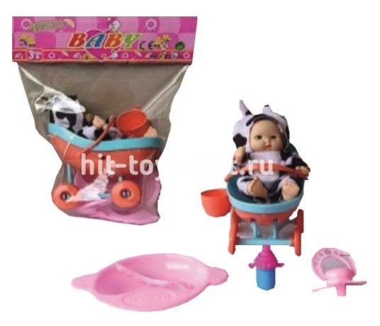 Набор Пупсик с аксесс в пакете, размер 23*18