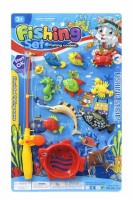 Рыбалка Магнитная 10 рыбок + лукошко