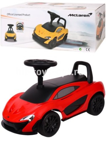 ТОЛОКАР "McLaren" красный (звук, бат.2*АА не в компл.)(72.5х32х27см, макс. 23 кг)