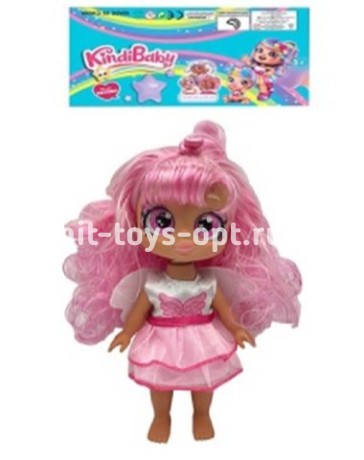 Кукла с большиим глазами Розовая с крылышками, размер 46*20