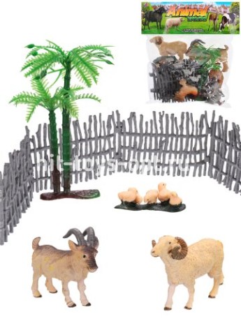Набор животных "Ферма", пластик, в пакете