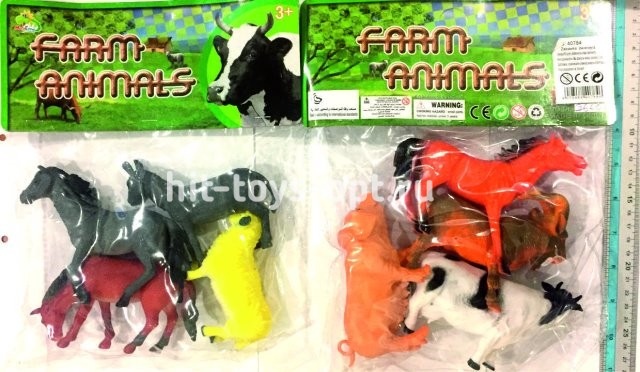 Набор Фигурок - Фермерские Животные Большие - 2 вида по 4 фигурки