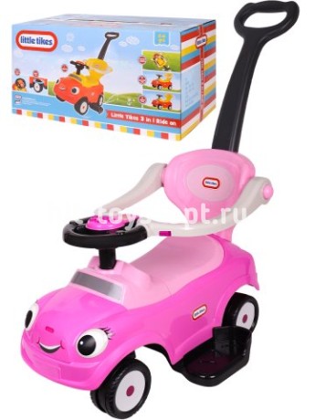 ТОЛОКАР "Розовый с ручкой" (звук, бат.2*АА не в компл.) 63,5х30,5х33см (макс. 23 кг)