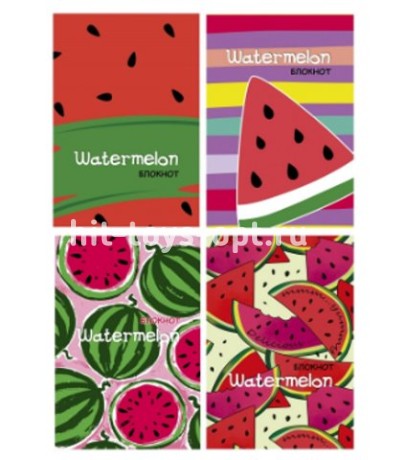 Блокнот А7 32 л Prof-Press Арбузы ассорти