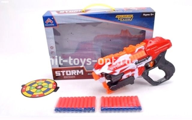 Бластер (40,5х27,8см) "Боец 3" (с софт-патронами, бат.6*АА не в компл.)