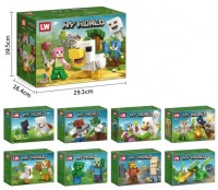 Конструктор Мой Мир Герои с Ципой, 8 видов в уп 16шт. Цена за шт.