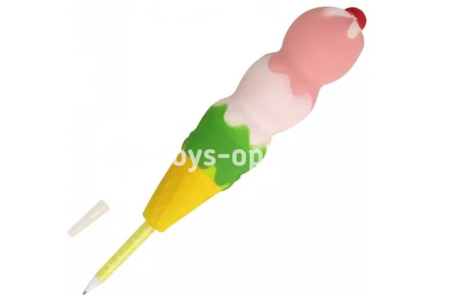 Ручка-сквиш шариковая "МОРОЖЕНОЕ 1", 3 шарика