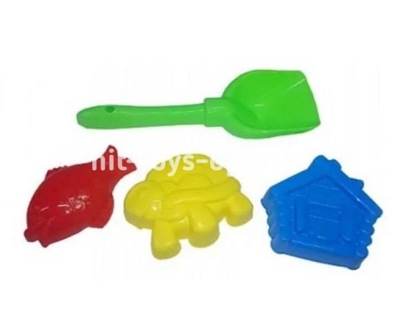Набор для Песка - (лопатка 22 см + 3 формочки)