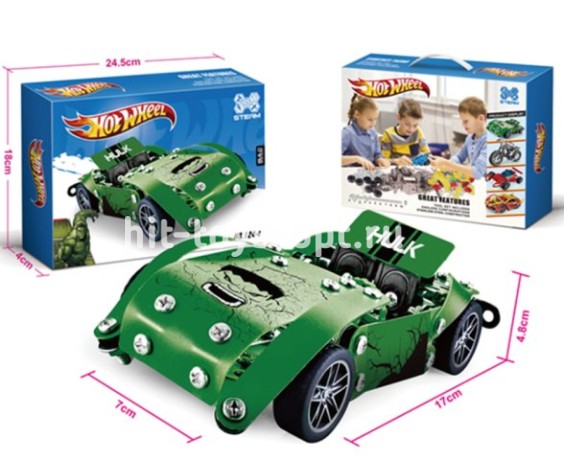 Машина Хотвилс Конструктор Халк, размер 25*18