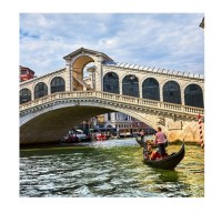 Холст с красками 20х20 по номер. в кор. (14цв.) Красивый мост в Венеции