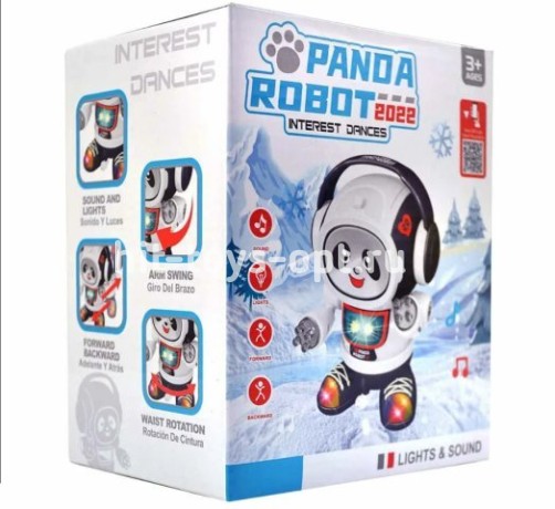 Светомузыкальная панда, двигает руками, ходит, размер 14*16