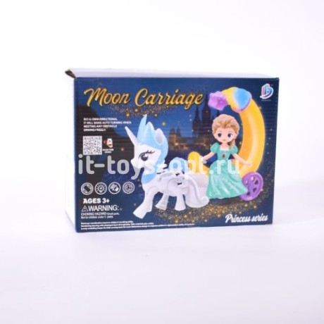 Свет/звук пони с каретой 3 цвета