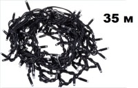 Гирлянда нить диод  500л 35м зел пр УЛИЦА в упак 50035 Теплый Белый