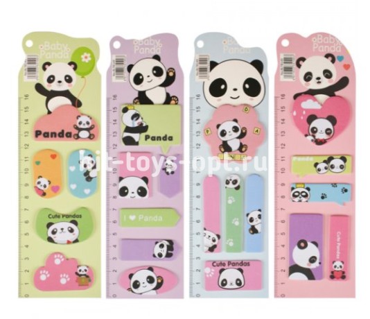 Набор бумажных закладок с клеевым краем в асс 6,6х21мм,на картонной подложке, по15л, 4д, арт ЗС-5165