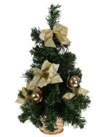 Елка декоративная 40 см с желтыми украшениями