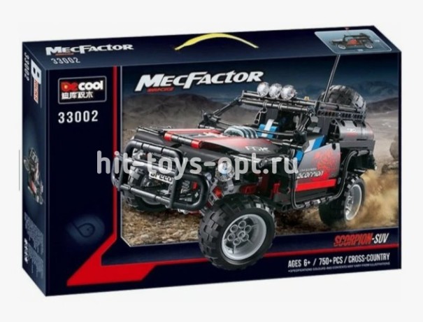 Конструктор Техника Джип Красно-черный 750 дет