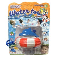 Заводной Дельфин на Спасательном Круге, Плавает по Воде, ездит по суше