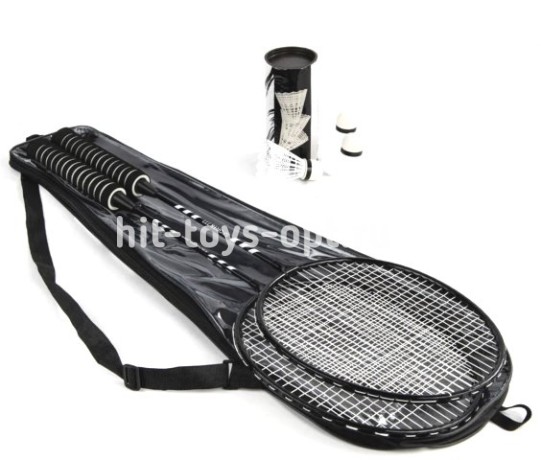 Бадминтон в чехле, 2 ракетки, 3 волана в тубе
