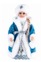 Сувенир музыкальный Внучка деда мороза в голубой шубе, с мелодией, 30 см в пакете