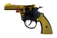 Пистолет на пистонах 383 золотой, 15 см