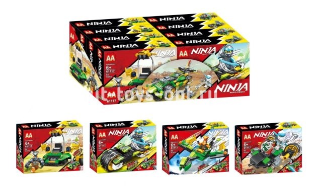 Конструктор Ниндз - Герои на Технике, 4 вида 83-85 дет, в уп 8шт. Цена за шт.