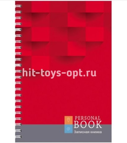 Записная книжка А6 120л -Угловой рельеф- на гребне, обл.цвет.мелов.