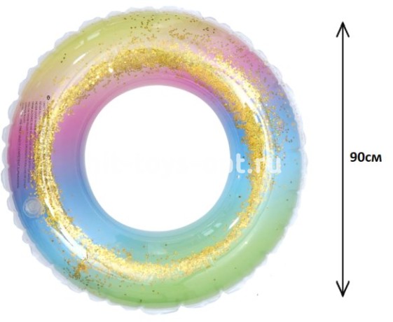 Надувной круг Голография Блеск 90 см