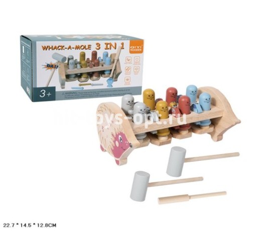 Деревянная игрушка для малышей с акс +игрушки на магнит 25*17