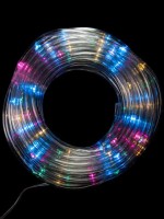 Гирлянда. Дюралайт, 8 м, прозрачный, 80 разноцветных ламп, на батарейках 3*AA.