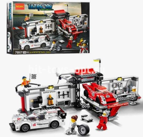 Конструктор Гонщики - Пит-лейн Porsche, 749 дет.