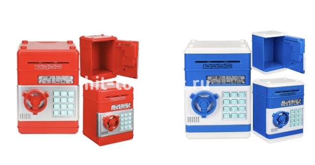 Копилка механическая Сейф, цвет, микс, в кор.