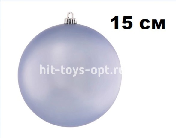 Шар 15см 1шар СЕРЕБРО однотонный МАТОВЫЙ в тубусе 00080 №3