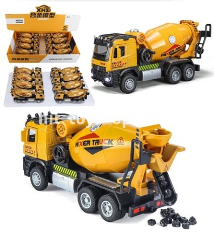 Машина металл Бетономешалка+камни 8 в уп 21 см, цена за шт.