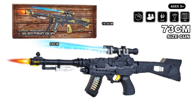 Автомат свет муз +нож на батар 56*20