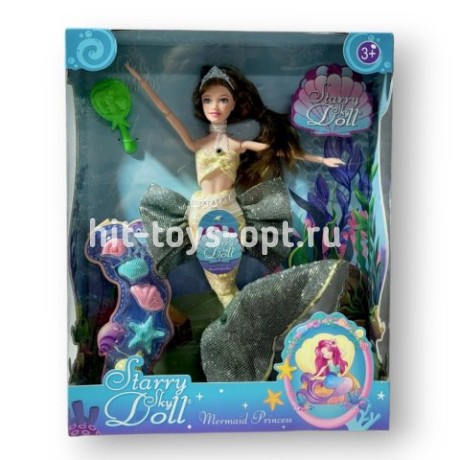 Кукла русалка с морсими обитателями