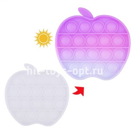 Тактильная Игрушка Антистресс - Pop IT - Яблоко - Ультрафиолет