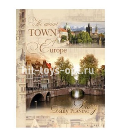 Ежедневник недатированный А6ф 160л-Городской мост-7БЦ, глянцевая ламинация