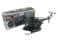 Вертолет черный светомузыка +солдатик, в кор, солдадик, навесные элементы размер 34*14