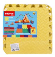 Игровой коврик-пазл желтый (в сборе 60х90 см), (6 эл.)