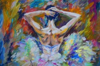 Холст с красками 30х40 см по номерам. ПРЕКРАСНАЯ БАЛЕРИНА
