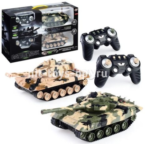 Танковый бой большой 2 танка аккум, инфракрасное попадание