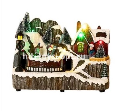 Музыкальная новогодняя композиция с подсветкой, "ЗИМНИЕ КАНИКУЛЫ" 3*АА,USB