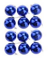 Набор шаров 3см 12шар 1цв, однотонные цветные, глянец в пл упак 00010-1