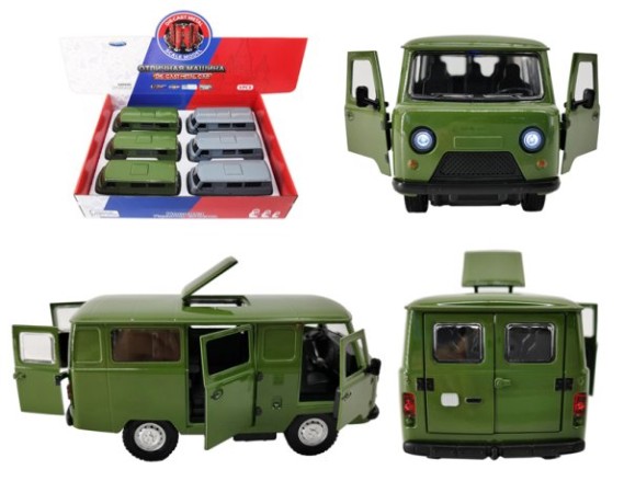 Машина металл Буханка 6 в уп 20см, цена за шт.